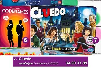 Aanbiedingen Cluedo - Hasbro - Geldig van 02/10/2021 tot 05/12/2021 bij Intertoys