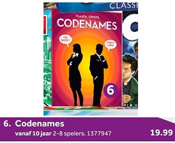 Aanbiedingen Codenames - White Goblin Games - Geldig van 02/10/2021 tot 05/12/2021 bij Intertoys