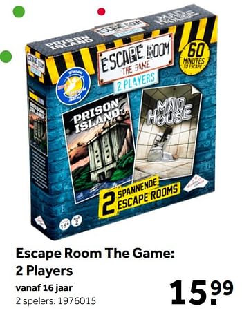 Aanbiedingen Escape room the game 2 players - Identity Games - Geldig van 02/10/2021 tot 05/12/2021 bij Intertoys