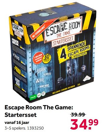 Aanbiedingen Escape room the game startersset - Identity Games - Geldig van 02/10/2021 tot 05/12/2021 bij Intertoys