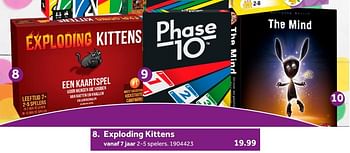 Aanbiedingen Exploding kittens - Asmodee - Geldig van 02/10/2021 tot 05/12/2021 bij Intertoys