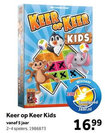 Aanbiedingen Keer op keer kids - 999games - Geldig van 02/10/2021 tot 05/12/2021 bij Intertoys