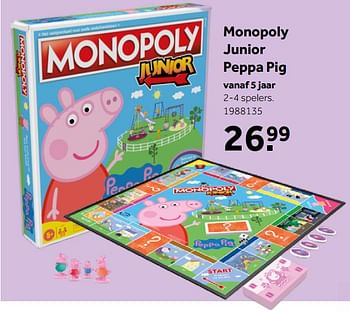 Aanbiedingen Monopoly junior peppa pig - Hasbro - Geldig van 02/10/2021 tot 05/12/2021 bij Intertoys