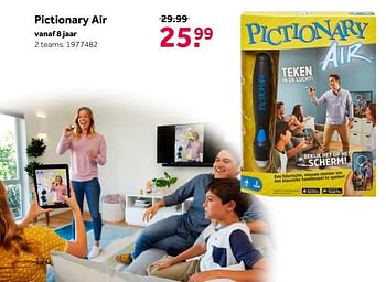 Aanbiedingen Pictionary air - Mattel - Geldig van 02/10/2021 tot 05/12/2021 bij Intertoys