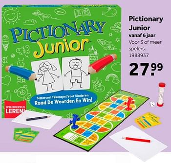 Aanbiedingen Pictionary junior - Mattel - Geldig van 02/10/2021 tot 05/12/2021 bij Intertoys