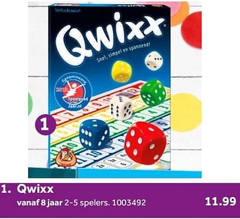 Aanbiedingen Qwixx - White Goblin Games - Geldig van 02/10/2021 tot 05/12/2021 bij Intertoys