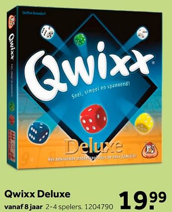 Aanbiedingen Qwixx deluxe - White Goblin Games - Geldig van 02/10/2021 tot 05/12/2021 bij Intertoys