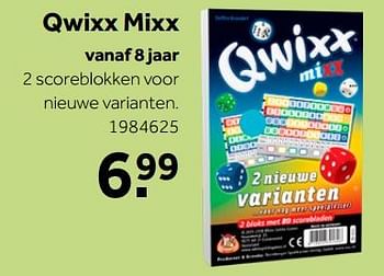 Aanbiedingen Qwixx mixx - White Goblin Games - Geldig van 02/10/2021 tot 05/12/2021 bij Intertoys