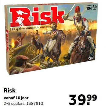 Aanbiedingen Risk - Hasbro - Geldig van 02/10/2021 tot 05/12/2021 bij Intertoys