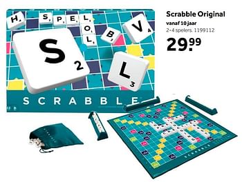 Aanbiedingen Scrabble original - Mattel - Geldig van 02/10/2021 tot 05/12/2021 bij Intertoys