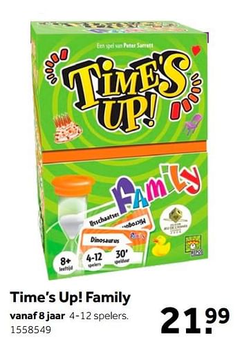 Aanbiedingen Time’s up! family - Repos Production - Geldig van 02/10/2021 tot 05/12/2021 bij Intertoys