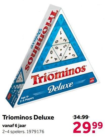 Aanbiedingen Triominos deluxe - Goliath - Geldig van 02/10/2021 tot 05/12/2021 bij Intertoys