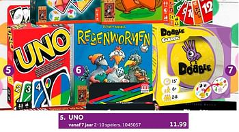 Aanbiedingen Uno - Mattel - Geldig van 02/10/2021 tot 05/12/2021 bij Intertoys