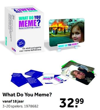 Aanbiedingen What do you meme? - What Do You Meme - Geldig van 02/10/2021 tot 05/12/2021 bij Intertoys