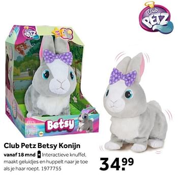 Aanbiedingen Club petz betsy konijn - IMC Toys - Geldig van 02/10/2021 tot 05/12/2021 bij Intertoys