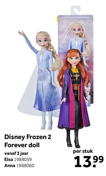 Aanbiedingen Disney frozen 2 forever doll elsa - Disney  Frozen - Geldig van 02/10/2021 tot 05/12/2021 bij Intertoys