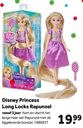 Aanbiedingen Disney princess long locks rapunzel - Disney Princess - Geldig van 02/10/2021 tot 05/12/2021 bij Intertoys