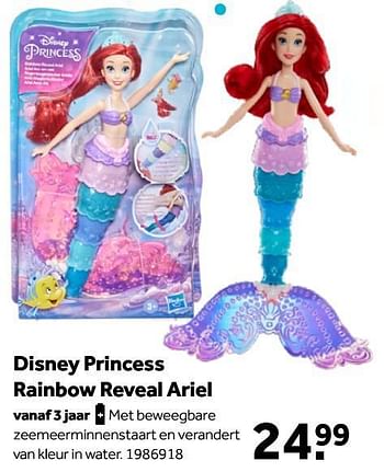 Aanbiedingen Disney princess rainbow reveal ariel - Disney Princess - Geldig van 02/10/2021 tot 05/12/2021 bij Intertoys