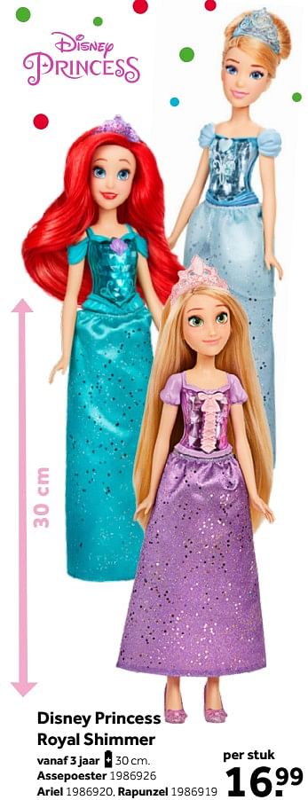 Aanbiedingen Disney princess royal shimmer assepoester - Disney Princess - Geldig van 02/10/2021 tot 05/12/2021 bij Intertoys