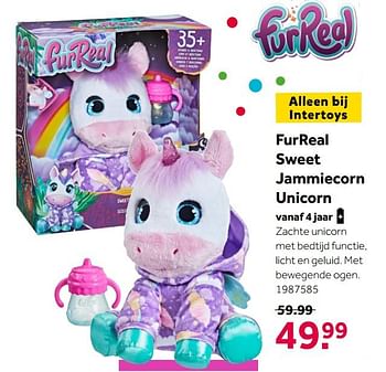 Aanbiedingen Furreal sweet jammiecorn unicorn - Hasbro - Geldig van 02/10/2021 tot 05/12/2021 bij Intertoys