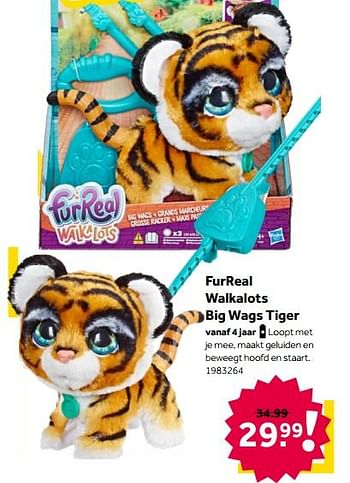 Aanbiedingen Furreal walkalots big wags tiger - Hasbro - Geldig van 02/10/2021 tot 05/12/2021 bij Intertoys