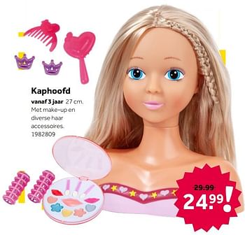 Aanbiedingen Kaphoofd met make-up - Huismerk - Intertoys - Geldig van 02/10/2021 tot 05/12/2021 bij Intertoys