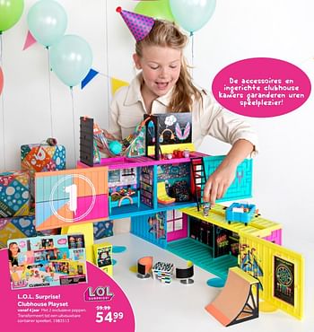 Aanbiedingen L.o.l. surprise! clubhouse playset - LOL Surprise - Geldig van 02/10/2021 tot 05/12/2021 bij Intertoys