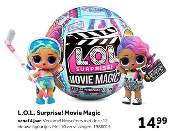 Aanbiedingen L.o.l. surprise! movie magic - LOL Surprise - Geldig van 02/10/2021 tot 05/12/2021 bij Intertoys