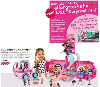 Aanbiedingen L.o.l. surprise! o.m.g. glamper - LOL Surprise - Geldig van 02/10/2021 tot 05/12/2021 bij Intertoys