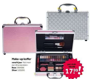 Aanbiedingen Make-up koffer roze - Huismerk - Intertoys - Geldig van 02/10/2021 tot 05/12/2021 bij Intertoys