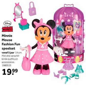 Aanbiedingen Minnie mouse fashion fun speelset - Disney - Geldig van 02/10/2021 tot 05/12/2021 bij Intertoys