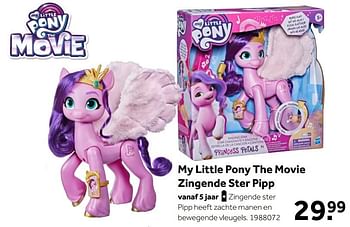 Aanbiedingen My little pony the movie zingende ster pipp - Hasbro - Geldig van 02/10/2021 tot 05/12/2021 bij Intertoys