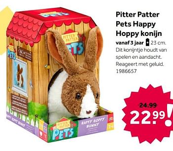 Aanbiedingen Pitter patter pets happy hoppy konijn - Addo - Geldig van 02/10/2021 tot 05/12/2021 bij Intertoys