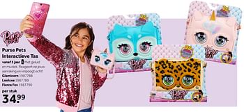 Aanbiedingen Purse pets interactieve tas glamicorn - Huismerk - Intertoys - Geldig van 02/10/2021 tot 05/12/2021 bij Intertoys