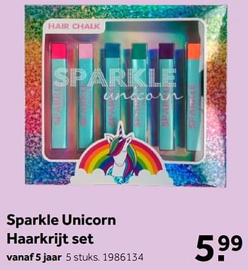 Aanbiedingen Sparkle unicorn haarkrijt set - Huismerk - Intertoys - Geldig van 02/10/2021 tot 05/12/2021 bij Intertoys