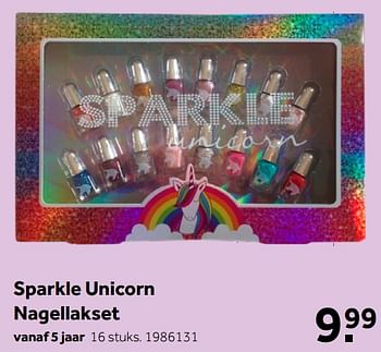 Aanbiedingen Sparkle unicorn nagellakset - Huismerk - Intertoys - Geldig van 02/10/2021 tot 05/12/2021 bij Intertoys