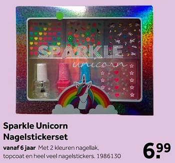 Aanbiedingen Sparkle unicorn nagelstickerset - Huismerk - Intertoys - Geldig van 02/10/2021 tot 05/12/2021 bij Intertoys