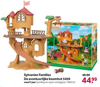 Aanbiedingen Sylvanian families de avontuurlijke boomhut 5450 - Sylvanian Families - Geldig van 02/10/2021 tot 05/12/2021 bij Intertoys