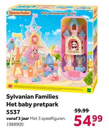 Aanbiedingen Sylvanian families het baby pretpark 5537 - Sylvanian Families - Geldig van 02/10/2021 tot 05/12/2021 bij Intertoys