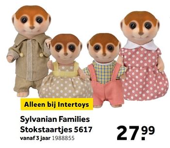 Aanbiedingen Sylvanian families stokstaartjes 5617 - Sylvanian Families - Geldig van 02/10/2021 tot 05/12/2021 bij Intertoys