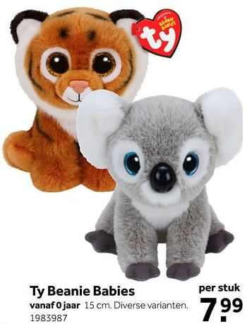 Aanbiedingen Ty beanie babies - Ty - Geldig van 02/10/2021 tot 05/12/2021 bij Intertoys