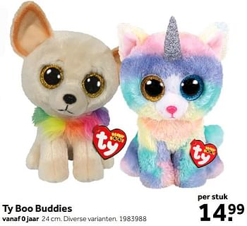 Aanbiedingen Ty boo buddies - Ty - Geldig van 02/10/2021 tot 05/12/2021 bij Intertoys