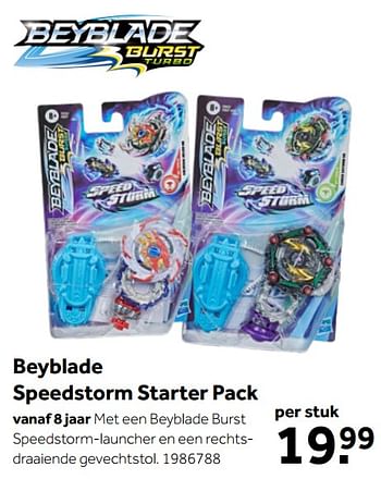 Aanbiedingen Beyblade speedstorm starter pack - Hasbro - Geldig van 02/10/2021 tot 05/12/2021 bij Intertoys