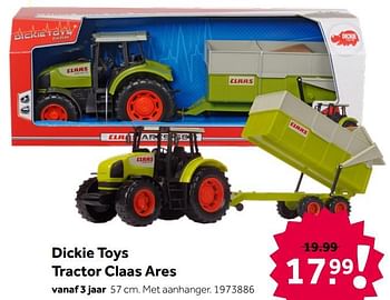 Aanbiedingen Dickie toys tractor claas ares - Dickie - Geldig van 02/10/2021 tot 05/12/2021 bij Intertoys