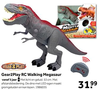 Aanbiedingen Gear2play rc walking megasaur - Gear2Play - Geldig van 02/10/2021 tot 05/12/2021 bij Intertoys