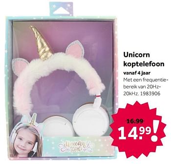 Aanbiedingen Unicorn koptelefoon - Huismerk - Intertoys - Geldig van 02/10/2021 tot 05/12/2021 bij Intertoys