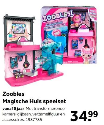 Aanbiedingen Zoobles magische huis speelset - Zoobles - Geldig van 02/10/2021 tot 05/12/2021 bij Intertoys