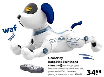 Aanbiedingen Gear2play robo max stunthond - Gear2Play - Geldig van 02/10/2021 tot 05/12/2021 bij Intertoys