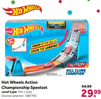 Aanbiedingen Hot wheels action championship speelset - Hot Wheels - Geldig van 02/10/2021 tot 05/12/2021 bij Intertoys