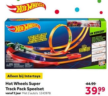 Aanbiedingen Hot wheels super track pack speelset - Hot Wheels - Geldig van 02/10/2021 tot 05/12/2021 bij Intertoys